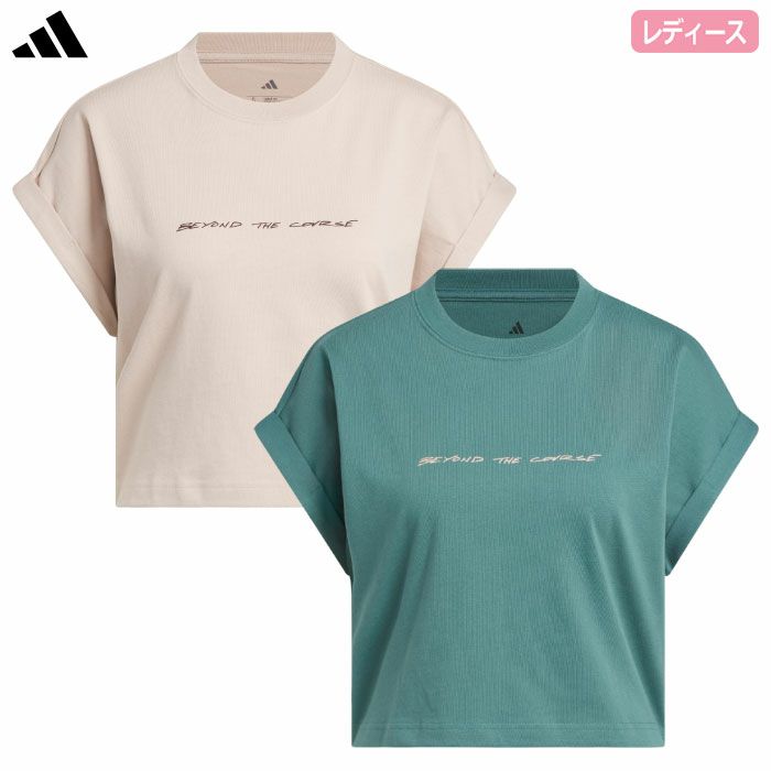 アディダスビヨンドザコースバックグラフィックTシャツKKR04レディースゴルフウェアゴルフ2025秋冬モデルadidas日本正規品