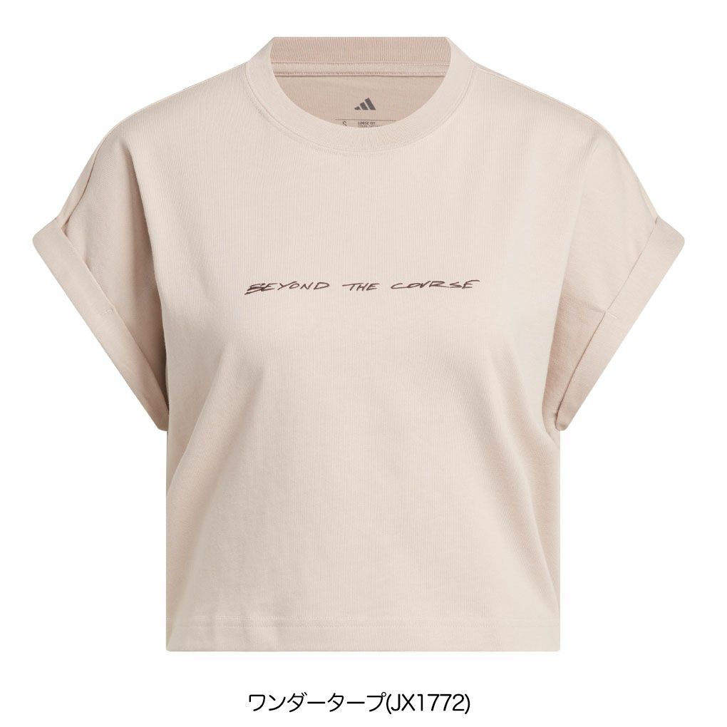 アディダスビヨンドザコースバックグラフィックTシャツKKR04レディースゴルフウェアゴルフ2025秋冬モデルadidas日本正規品