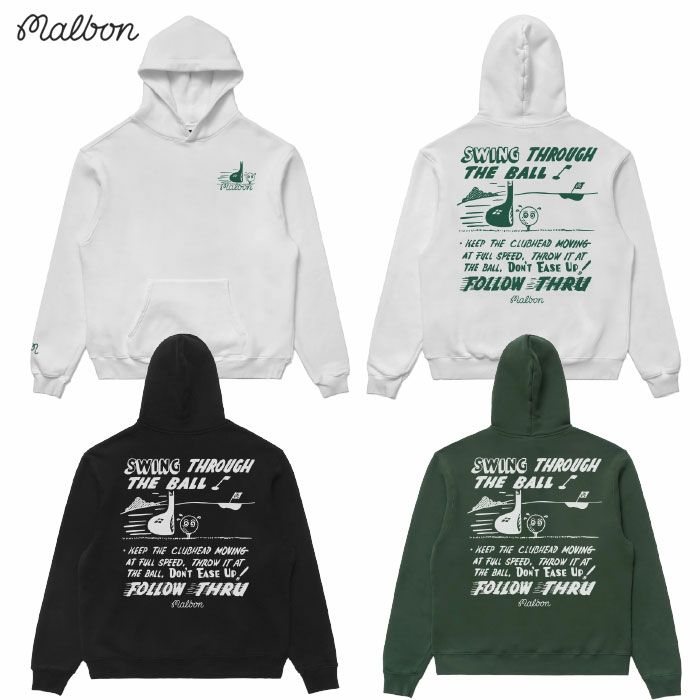 マルボンゴルフウェアパーカーM-9225FOLLOWTHRUHOODIEメンズゴルフウェアmalbongolf2025秋冬モデルUSモデル並行輸入品