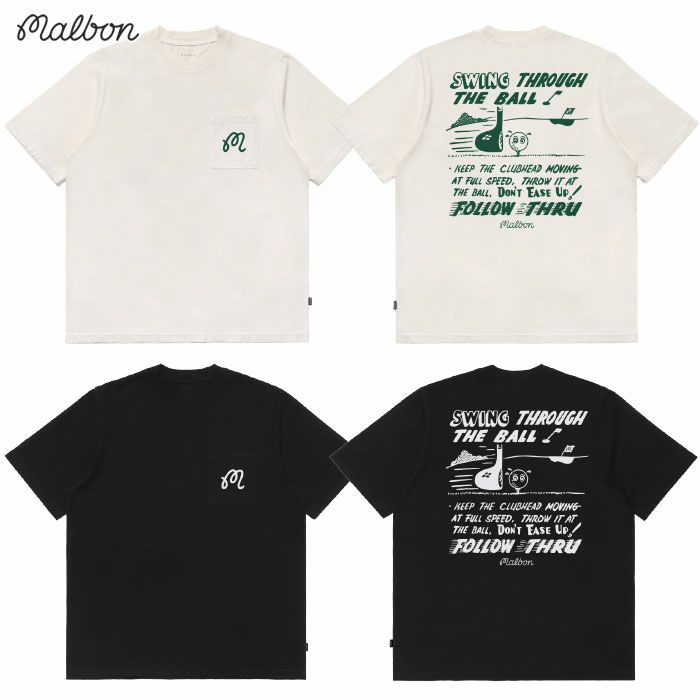 マルボンゴルフウェアTシャツM-9397FOLLOWTHRU POCKETT-SHIRTメンズゴルフウェアmalbongolf2025秋冬モデルUSモデル並行輸入品