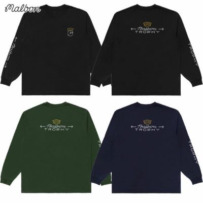マルボンゴルフ ウェア Tシャツ M-9398 TROPHY LS T-SHIRT メンズ ゴルフウェア malbon golf 2025秋冬モデル USモデル 並行輸入品