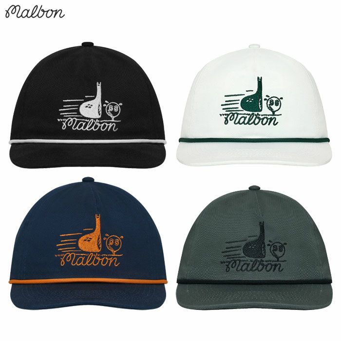 MalbonGolfキャップM-9226PunchShotCottonTwillRopeHatメンズゴルフハットマルボン2025年モデルUSモデル並行輸入