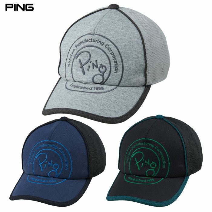 PINGピンHW-U2511ウィンターメッシュキャップメンズ帽子ゴルフキャップ2025秋冬モデル日本正規品