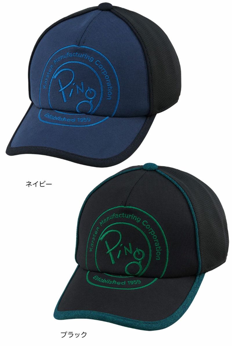 PINGピンHW-U2511ウィンターメッシュキャップメンズ帽子ゴルフキャップ2025秋冬モデル日本正規品