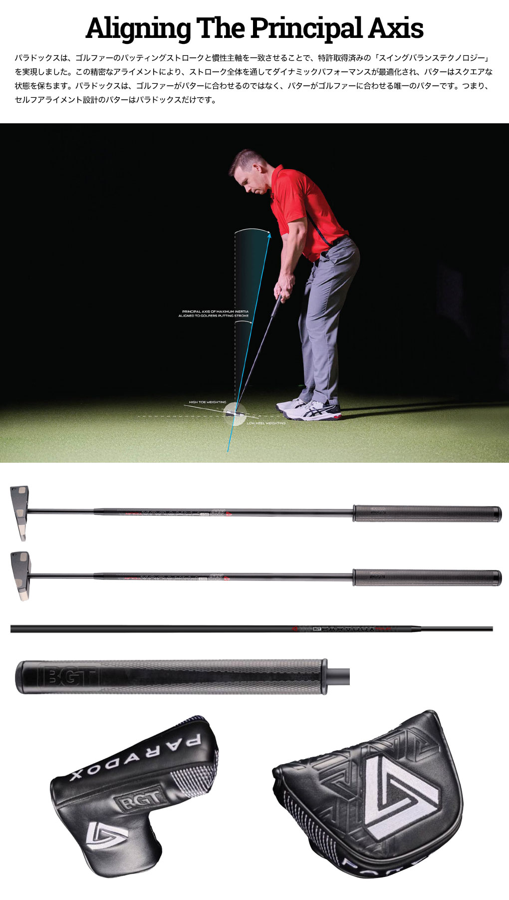 BGTParadoxGraphitePutterパターメンズ右用USA直輸入品2025年モデル
