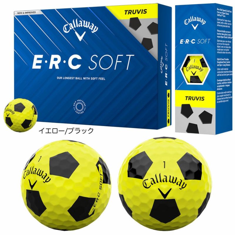 数量限定】キャロウェイ E・R・C SOFT TRUVIS イエロー/ブラック