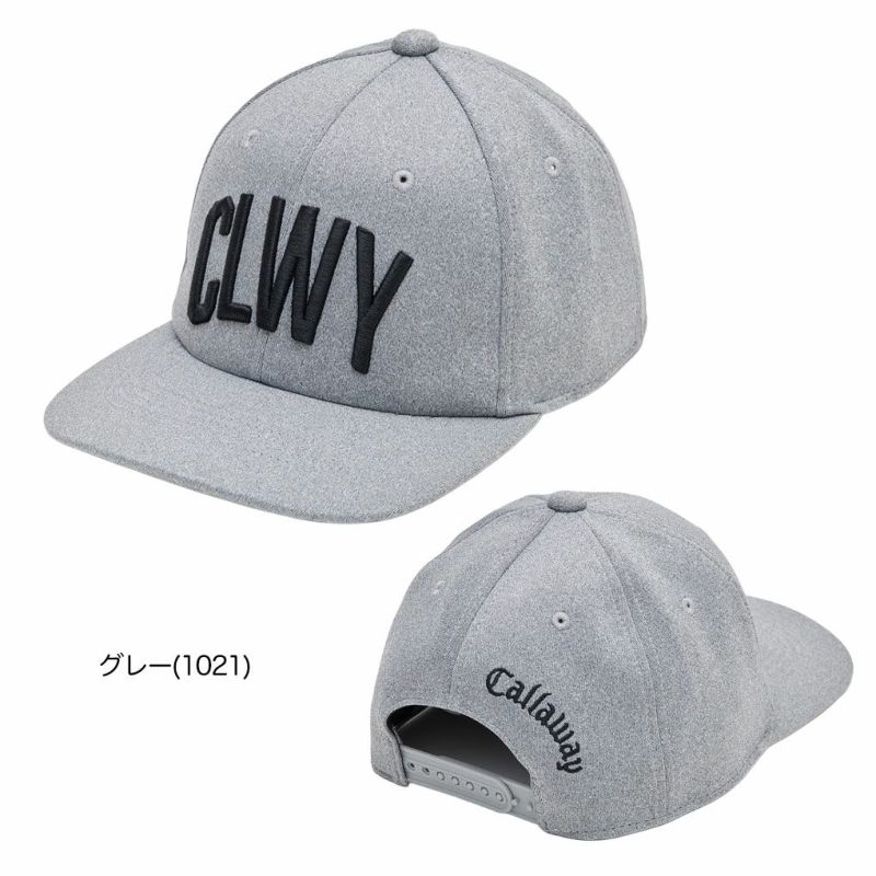 キャロウェイ カレッジ調ロゴセミフラットキャップ C25291107