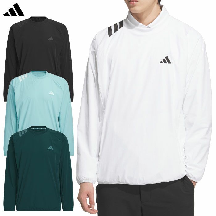 アディダス撥水 スリーストライプスプルオーバーウィンドJVU99メンズゴルフウェアゴルフ2025春夏モデルadidas日本正規品