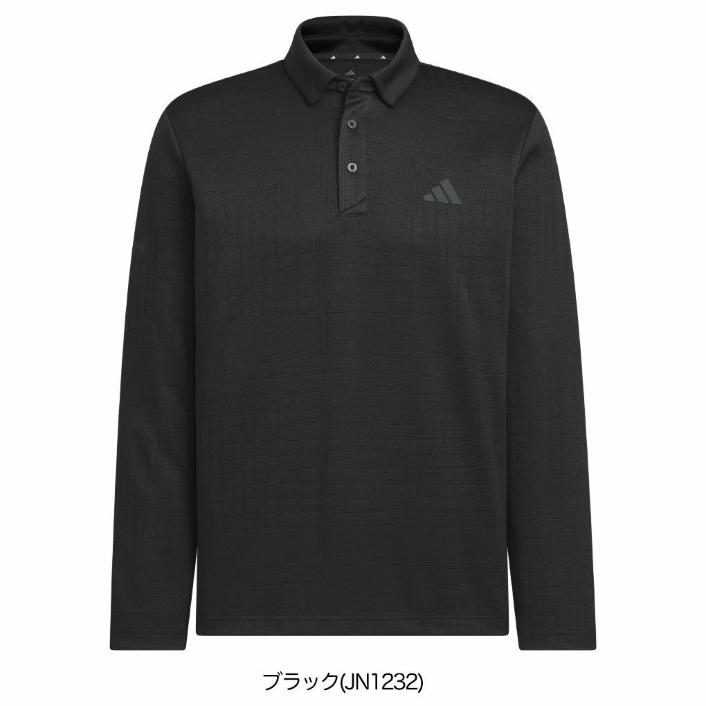 アディダスシーズナルジャガード長袖シャJVV03メンズゴルフウェアゴルフ2025春夏モデルadidas日本正規品