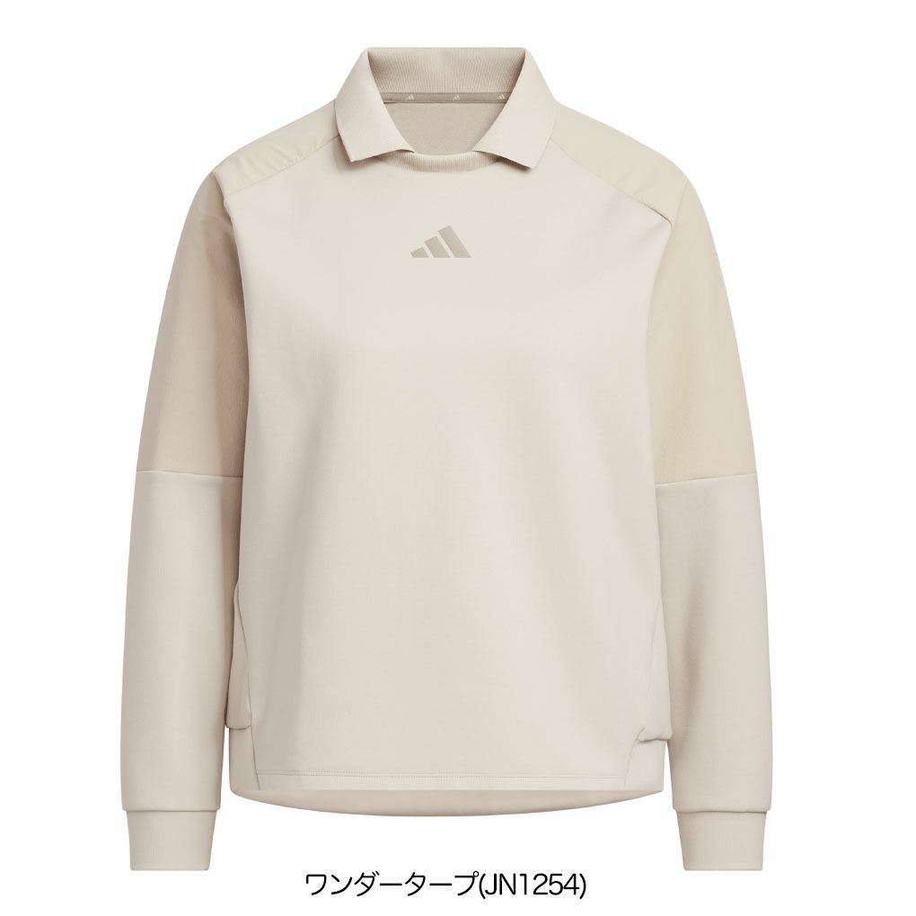 アディダスビヨンドザコース ファブリックミックスプルオーバースウェットJWJ87レディースゴルフウェアゴルフ2025春夏モデルadidas日本正規品