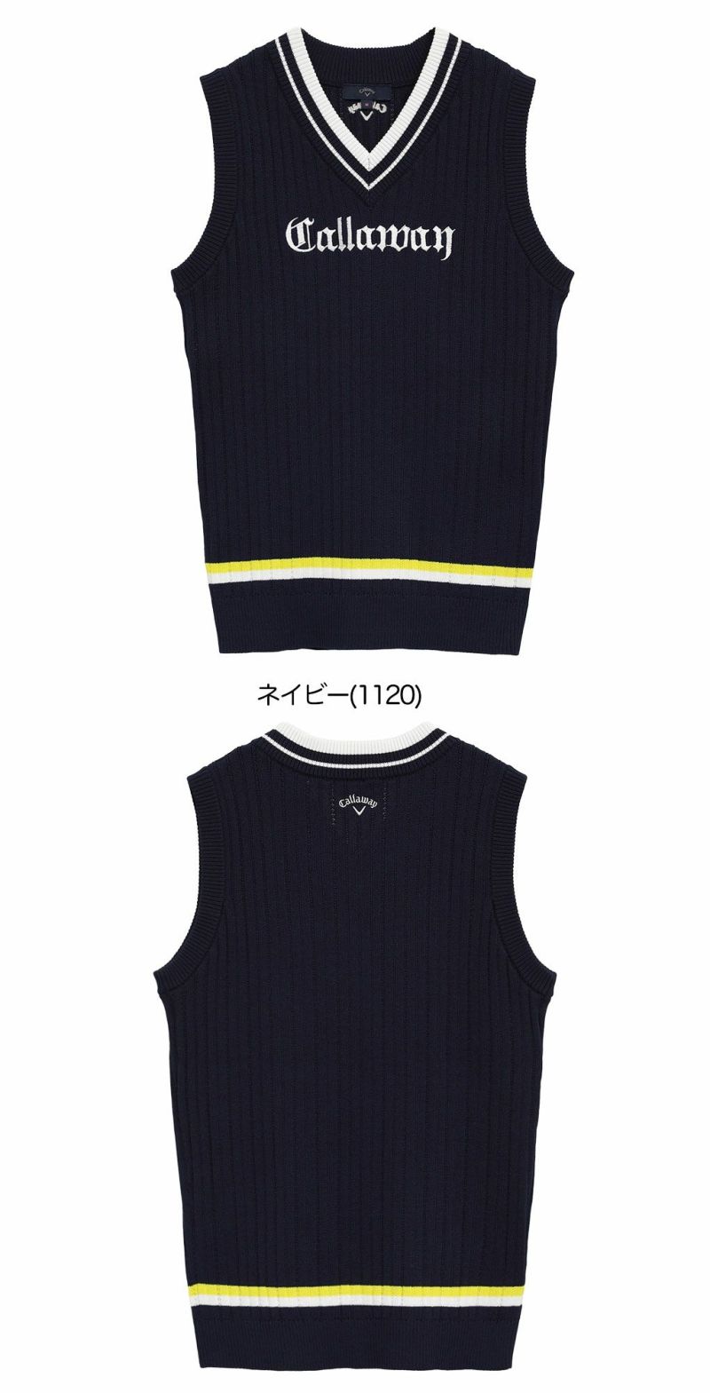 キャロウェイ Vネックリブニットベスト C25219200 レディース