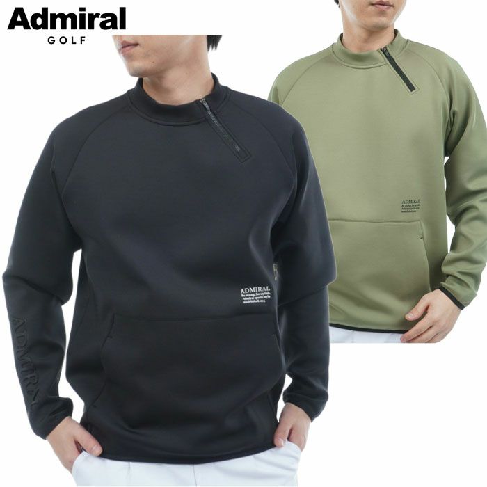 アドミラル Admiral Golf メンズ ダンボール ハーフジップスウェット
