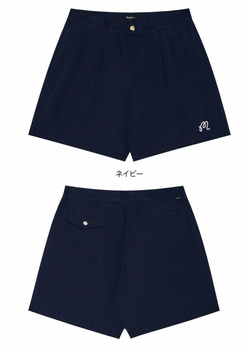 マルボン　ゴルフ　ショートパンツ 黒 Malbon Golf(マルボンゴルフ) ハーフ・ショートパンツ(メンズ