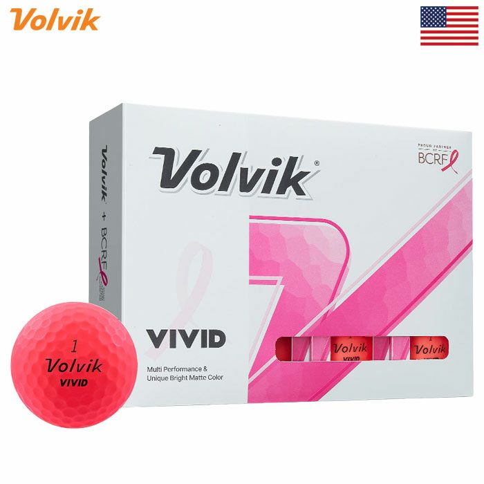 ボルビックVolvik2025BCRFVividPinkGolfBallsピンク2025年モデルUSA直輸入品