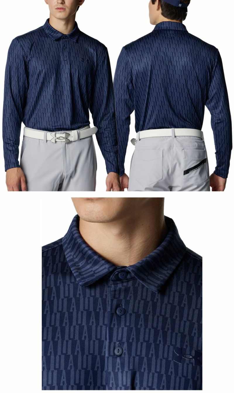 アンダーアーマUAドライブプレーオフロングスリーブポロ6007933メンズゴルフウェアゴルフUNDERARMOUR2025秋冬モデル日本正規品