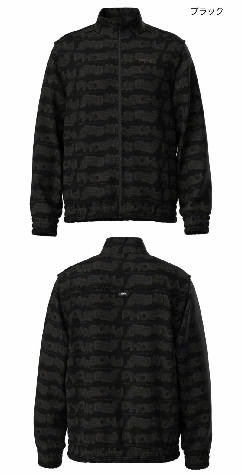 ピンPING2WAYドットグラデーションスタンドブルゾン621-5220801メンズゴルフウェア2025秋冬モデル日本正規品