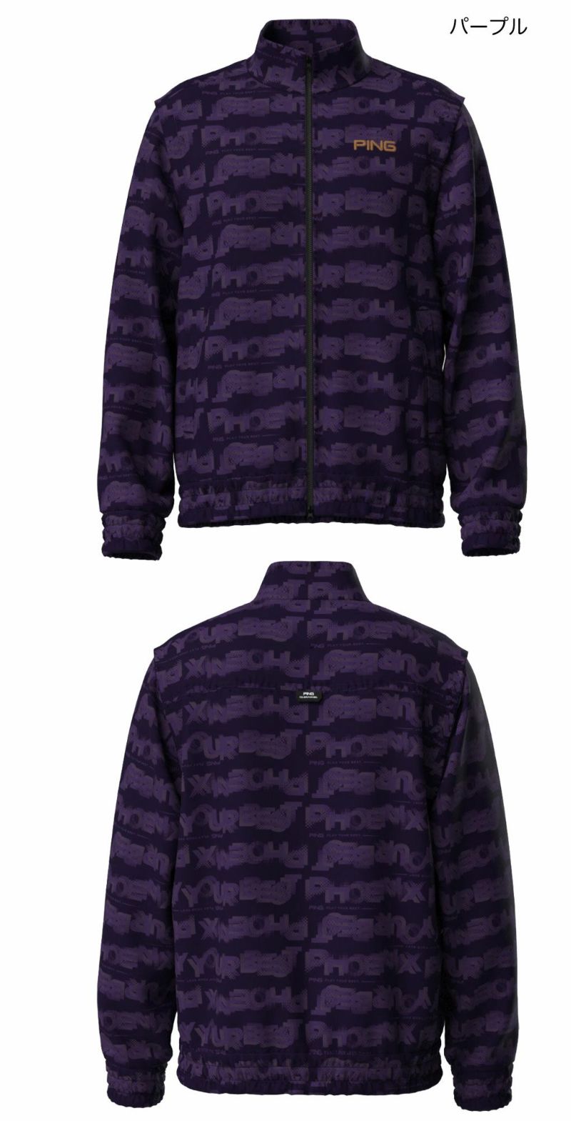 ピンPING2WAYドットグラデーションスタンドブルゾン621-5220801メンズゴルフウェア2025秋冬モデル日本正規品