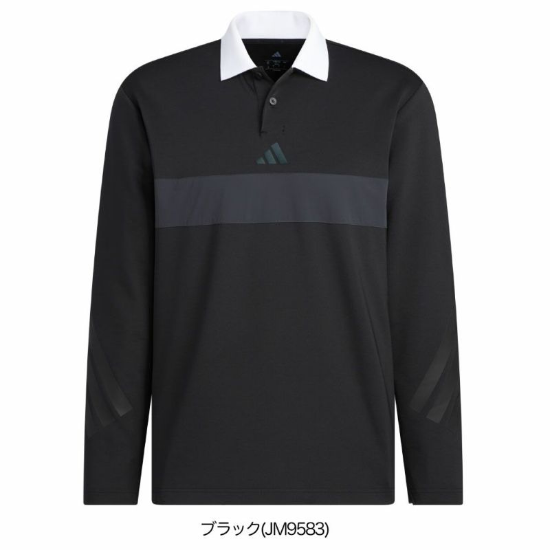 アディダス ビヨンド ザ コース カラーブロック 長袖ポロシャツ JUW95