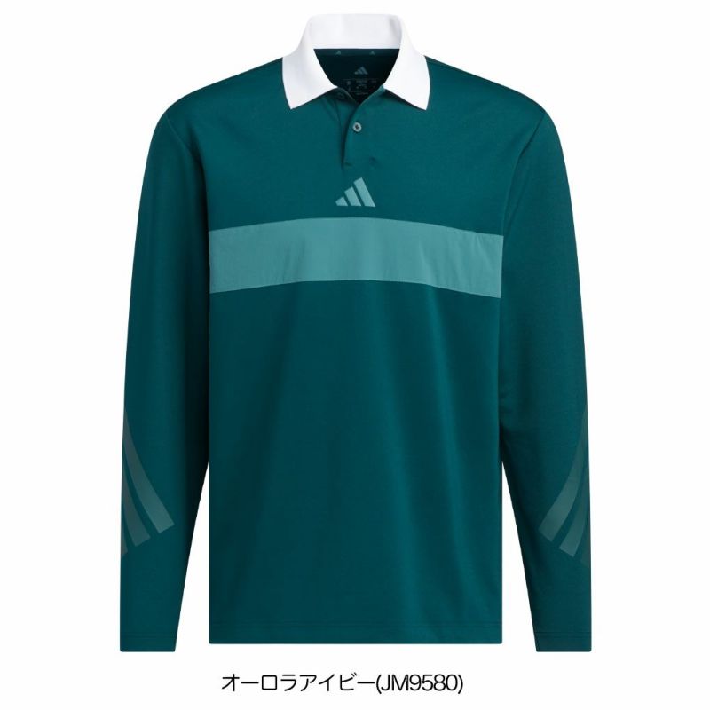 アディダスビヨンドザコースカラーブロック長袖ポロシャツJUW95メンズゴルフウェアゴルフ2025秋冬モデルadidas日本正規品