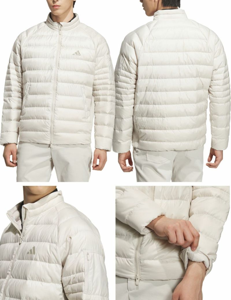 アディダス アームポケット付き フルジップ ダウンジャケット JVU96