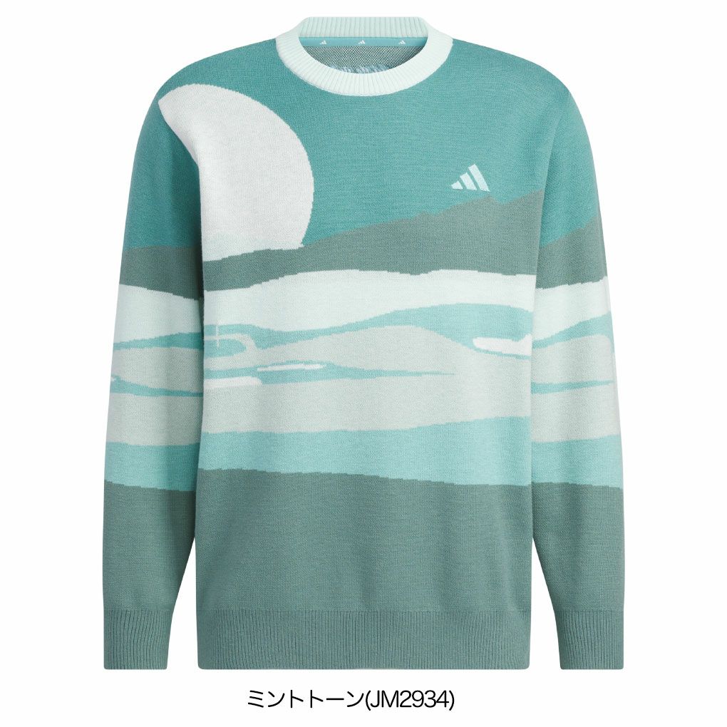 アディダスグラフィッククルーネックセーターJVU98メンズゴルフウェアゴルフ2025秋冬モデルadidas日本正規品