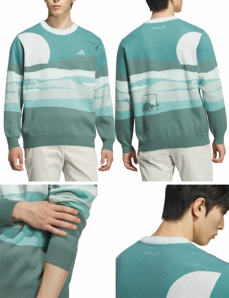 アディダス グラフィック クルーネックセーター JVU98 メンズ ゴルフ