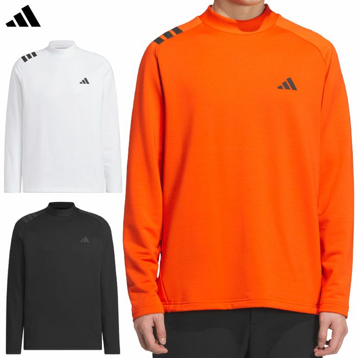 アディダスCOLD.RDYスリーストライプス長袖モックシャツJVV04メンズゴルフウェアゴルフ2025秋冬モデルadidas日本正規品
