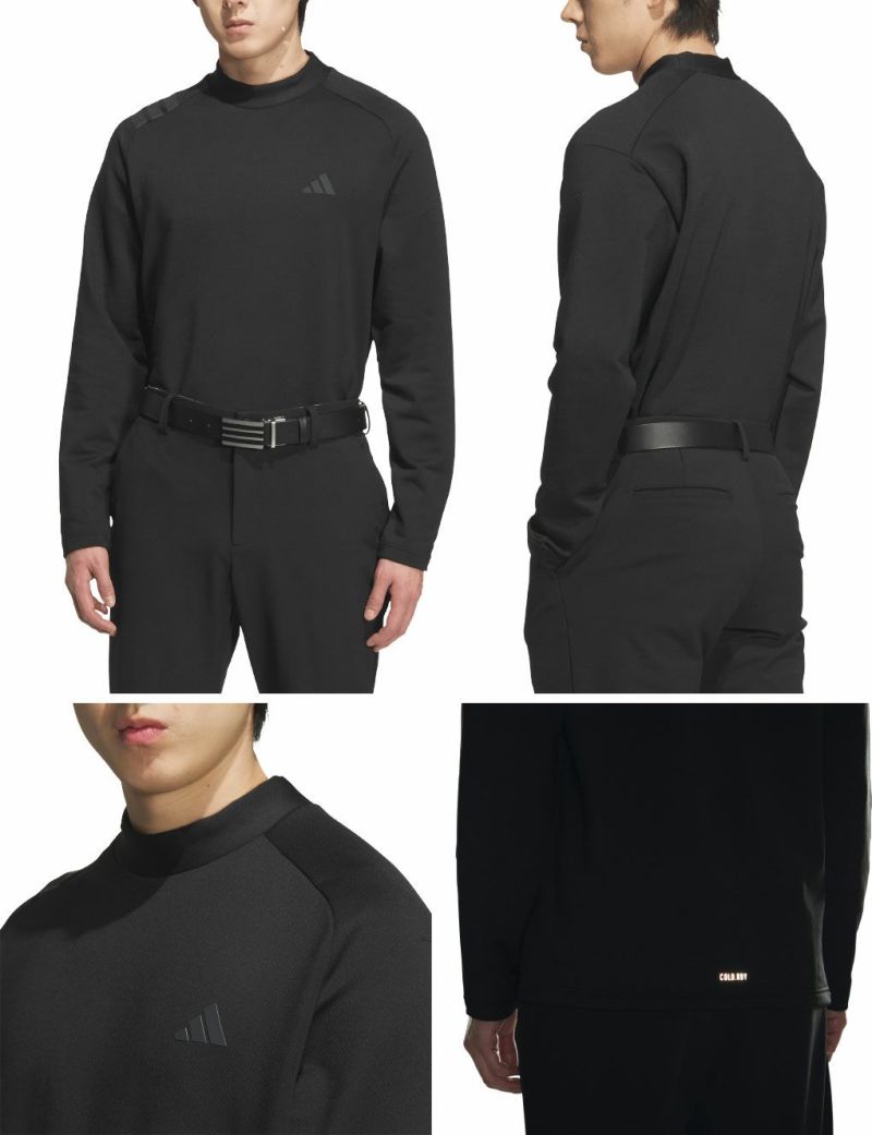 アディダスCOLD.RDYスリーストライプス長袖モックシャツJVV04メンズゴルフウェアゴルフ2025秋冬モデルadidas日本正規品