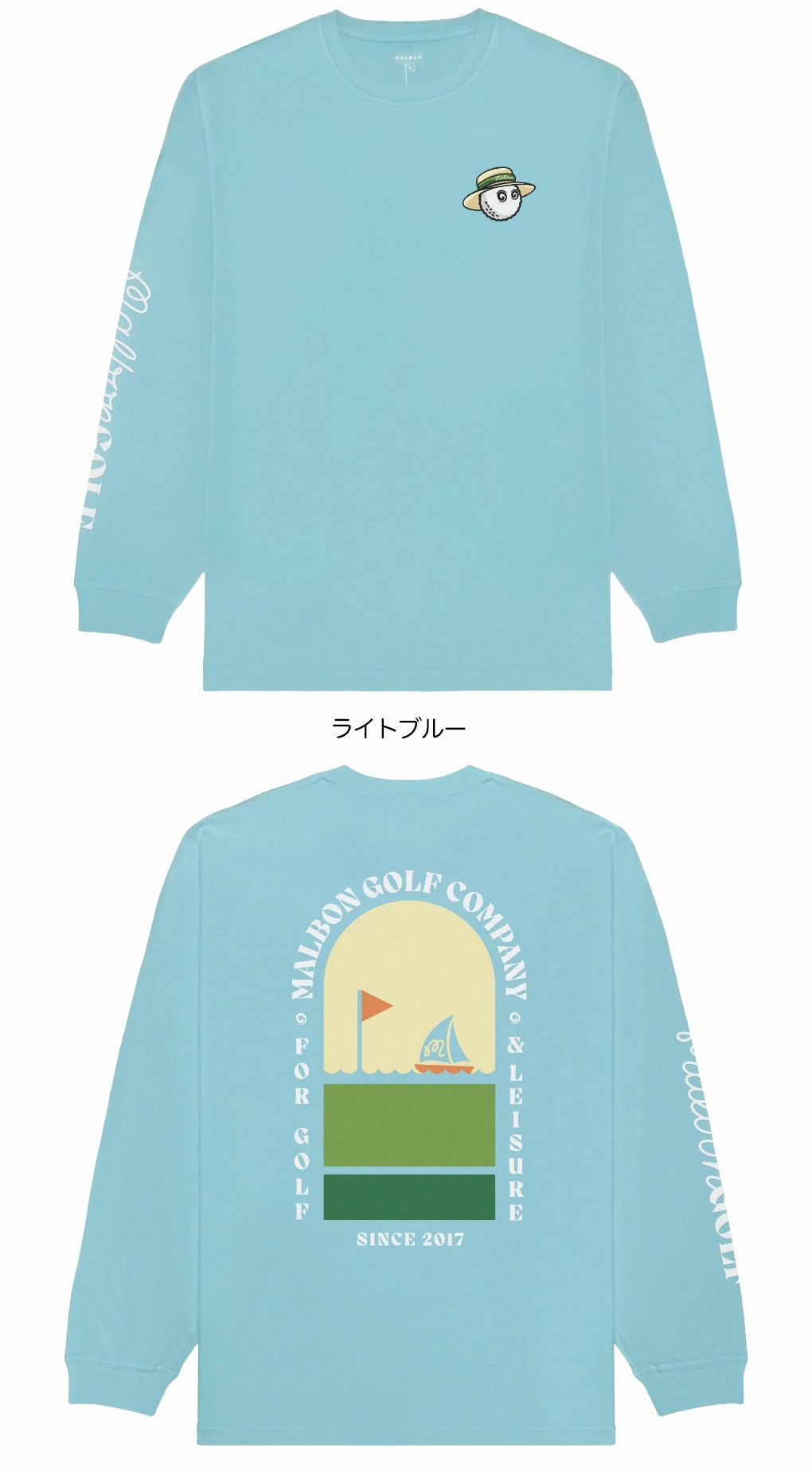 マルボンMalbonGolf長袖シャツMARINATEEM-9270メンズ2025年モデル