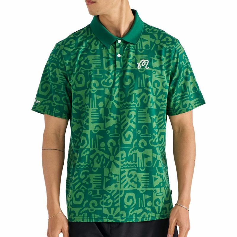 マルボンMalbonGolf半袖シャツMEZZOPERFORMANCEPIQUEPRINTEDPOLOM-9165メンズ2025年モデル