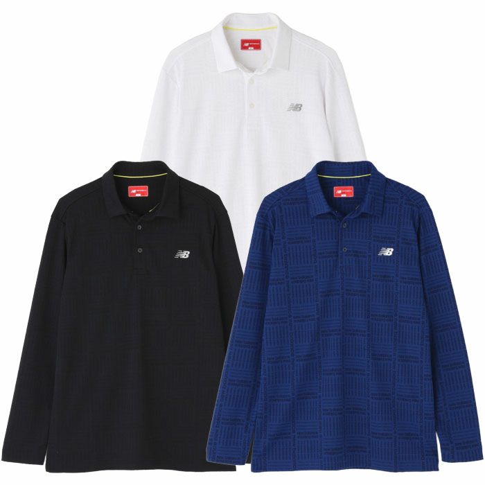 ニューバランス ロゴグレンチェック柄 ストレッチ 長袖 カラーシャツ