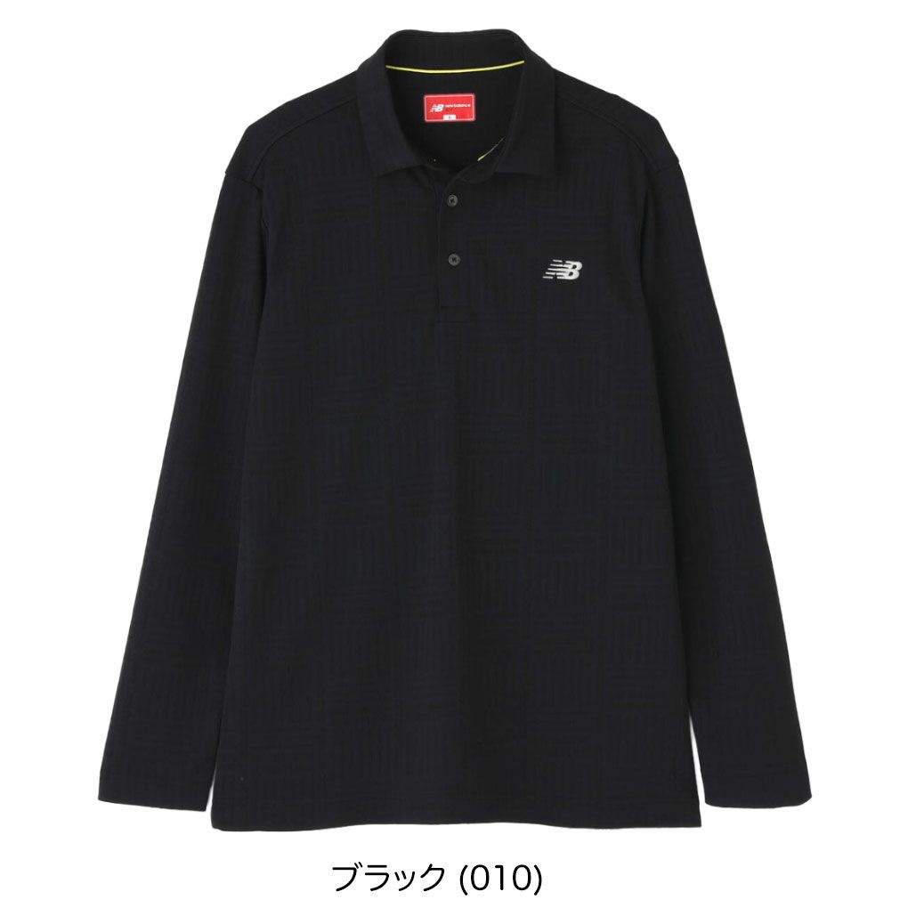ニューバランスロゴグレンチェック柄ストレッチ長袖カラーシャツ012-5269002メンズゴルフウェアnewbalance2025秋冬モデル日本正規品