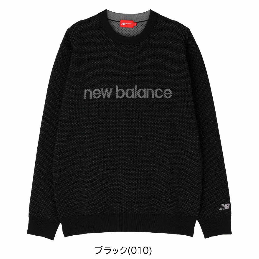 ニューバランスメッシュクルーネックニットプルオーバー012-5270002メンズゴルフウェアnewbalance2025秋冬モデル日本正規品