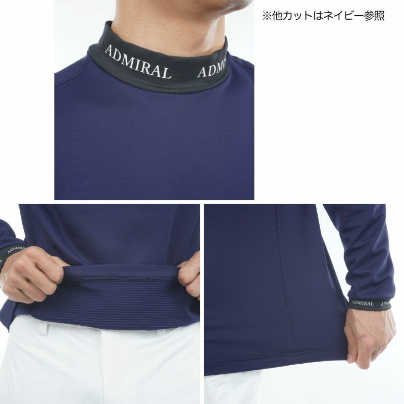 アドミラル Admiral Golf メンズ 速ポカ 長袖モックネックシャツ