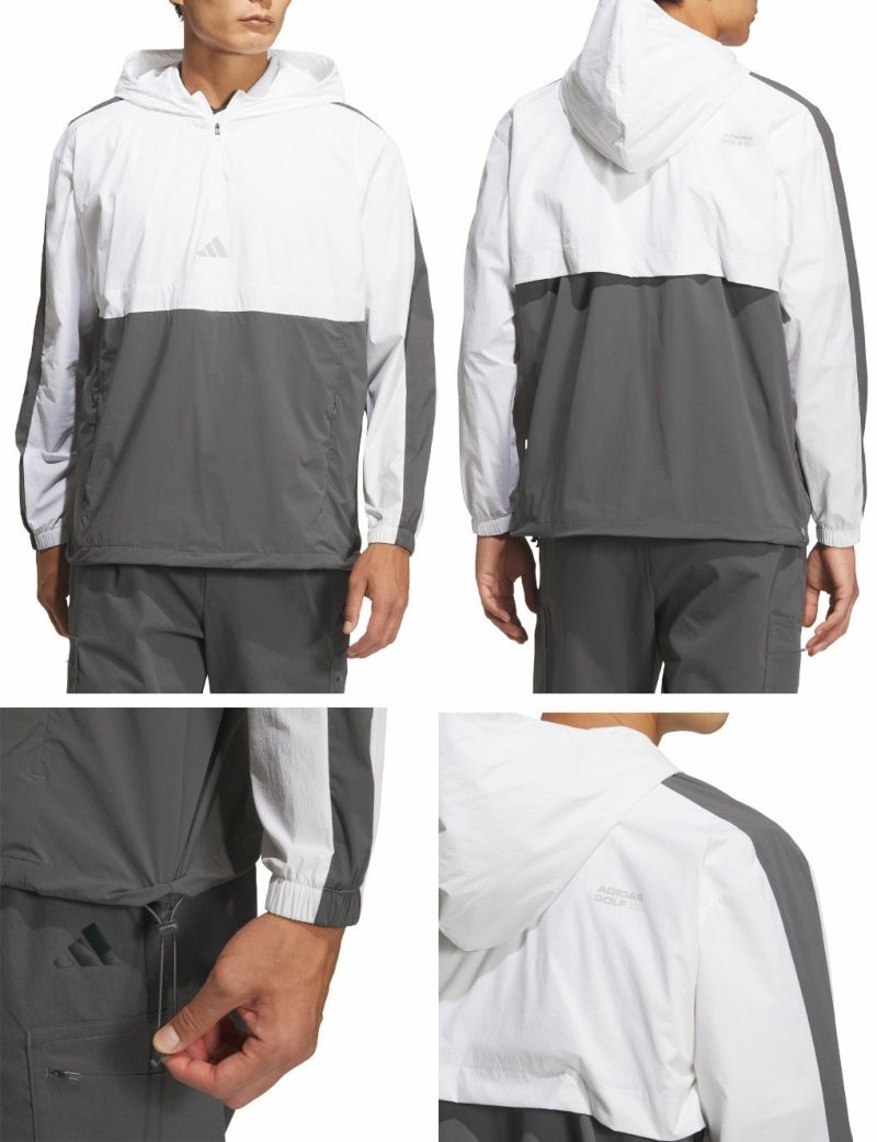 アディダス ビヨンド ザ コース 撥水 カラーブロック アノラック JUW87