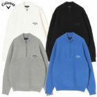 キャロウェイ ヘリンボーンハーフジップニット C25218105 メンズ