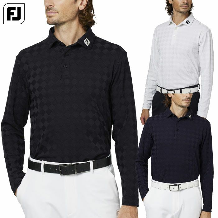 フットジョイアーガイルジャカード長袖シャツFJ-F25-S07メンズゴルフウェアFOOTJOY2025秋冬モデル日本正規品