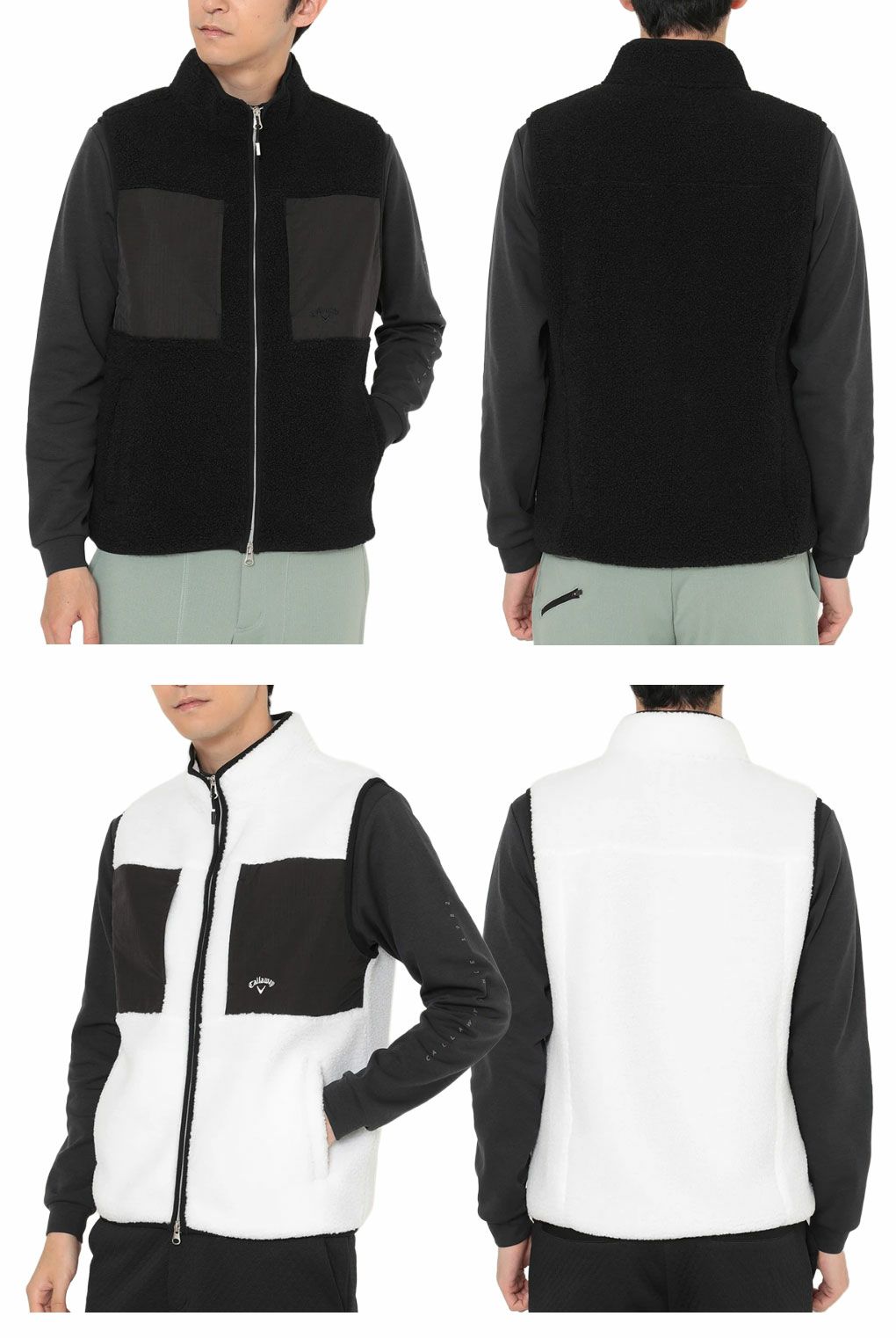 キャロウェイカールボアフリースフルジップベストC25216104メンズゴルフウェア2025秋冬モデルCallaway日本正規品