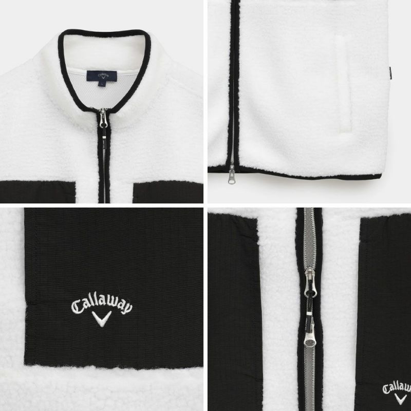 キャロウェイカールボアフリースフルジップベストC25216104メンズゴルフウェア2025秋冬モデルCallaway日本正規品