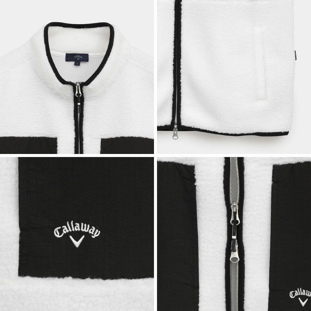 キャロウェイカールボアフリースフルジップベストC25216104メンズゴルフウェア2025秋冬モデルCallaway日本正規品