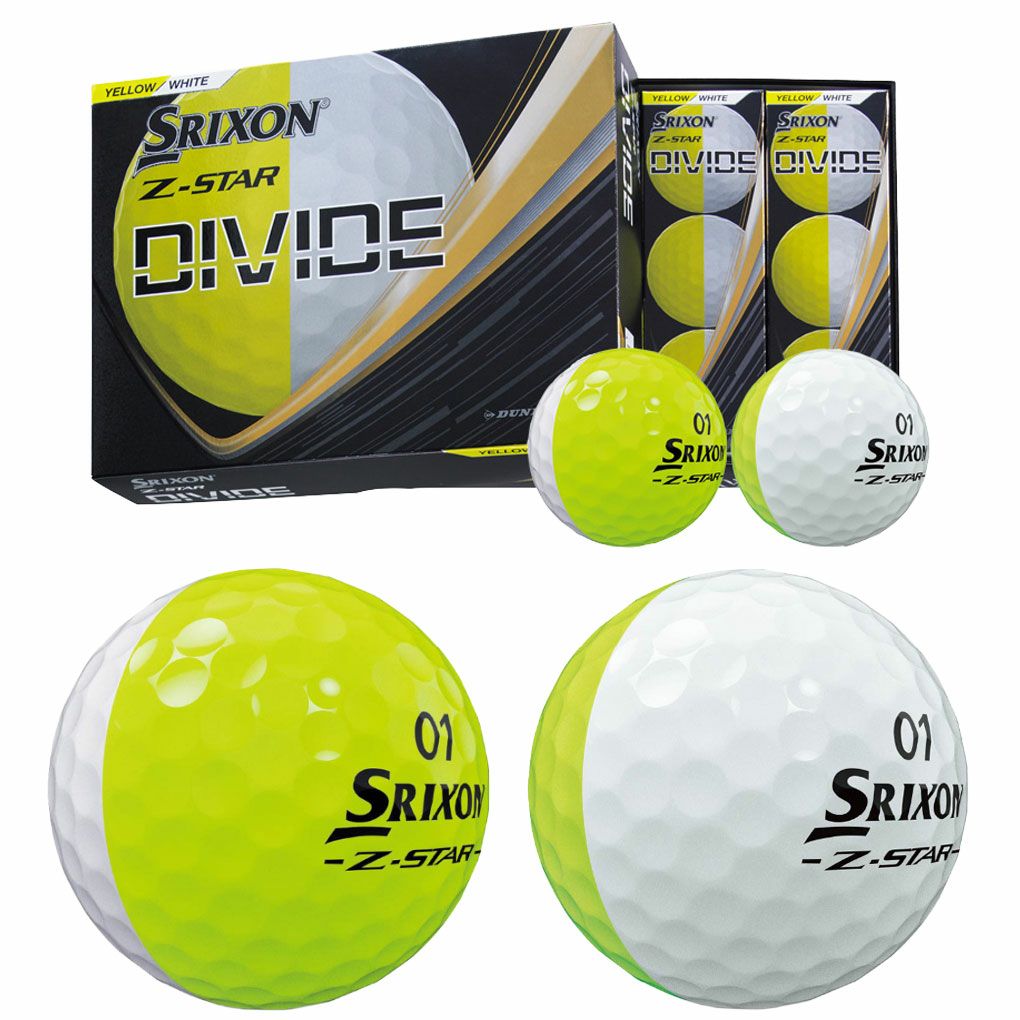 スリクソン数量限定Z-STARDIVIDE/Z-STARXVDIVIDEボール1ダース12球入り3ピースSRIXONゴルフボール日本正規品2025年モデル