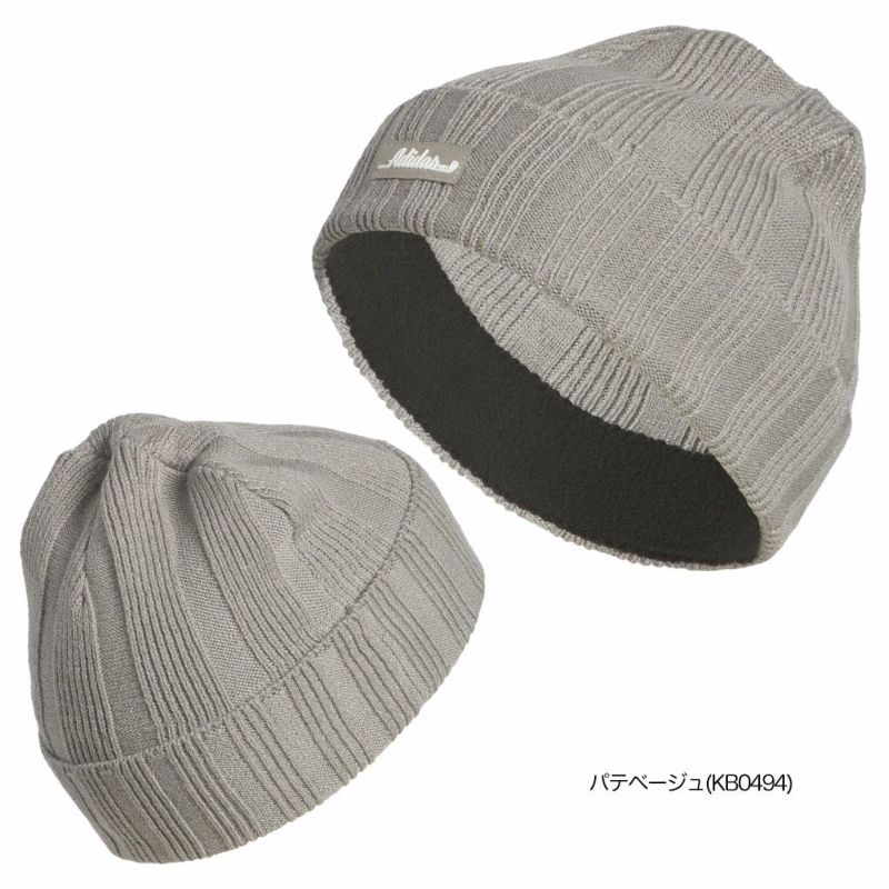 アディダス裏フリース付きロゴビーニーJVU27メンズゴルフキャップ帽子2025秋冬モデルadidas日本正規品