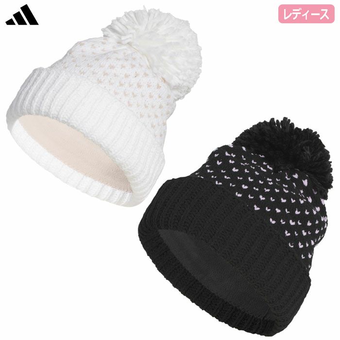 アディダスポンポンビーニーJVU37レディースゴルフキャップ帽子2025秋冬モデルadidas日本正規品