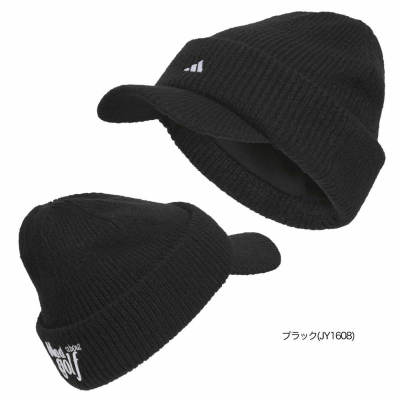 アディダスCOLD.RDYグラフィックブリムニットキャップKQE15メンズゴルフキャップ帽子2025秋冬モデルadidas日本正規品