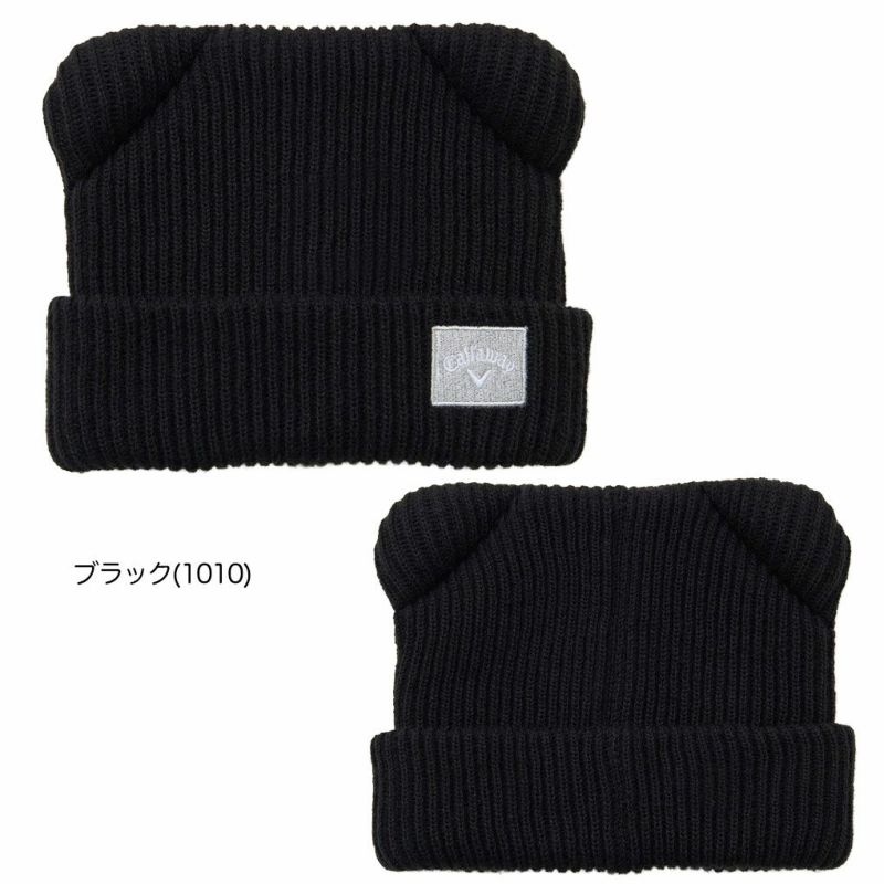 キャロウェイクマ耳付きビーニーC25291217レディースゴルフキャップ帽子2025秋冬モデル日本正規品