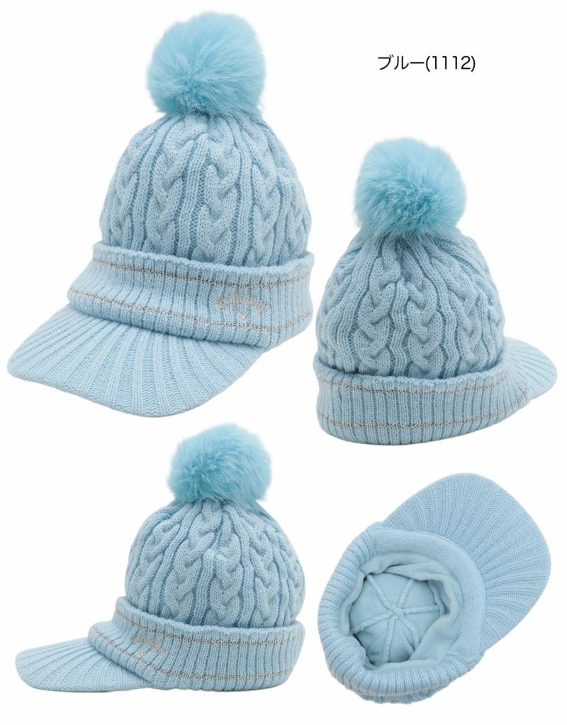 キャロウェイツバ付きビーニーC25291218レディースゴルフキャップ帽子2025秋冬モデル日本正規品