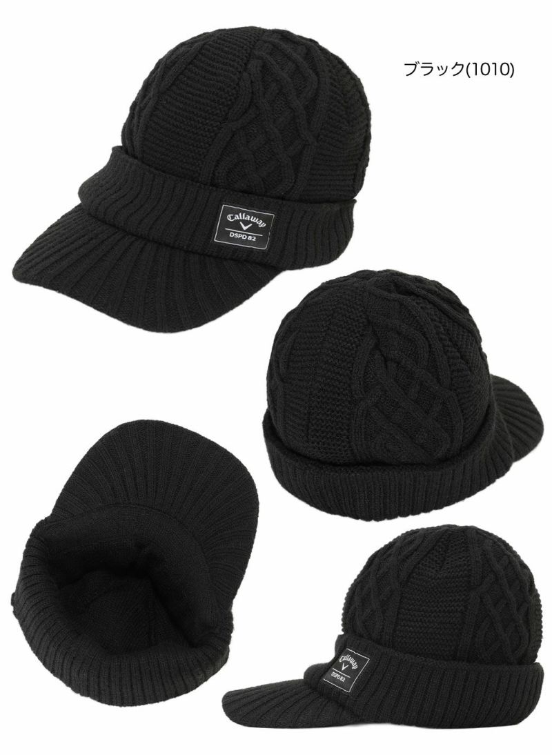 キャロウェイツバ付きニットキャップC25291121メンズゴルフキャップ帽子2025秋冬モデル日本正規品