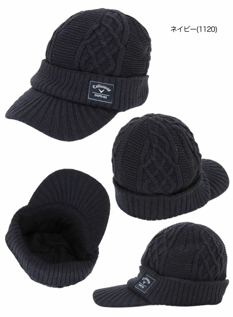 キャロウェイツバ付きニットキャップC25291121メンズゴルフキャップ帽子2025秋冬モデル日本正規品