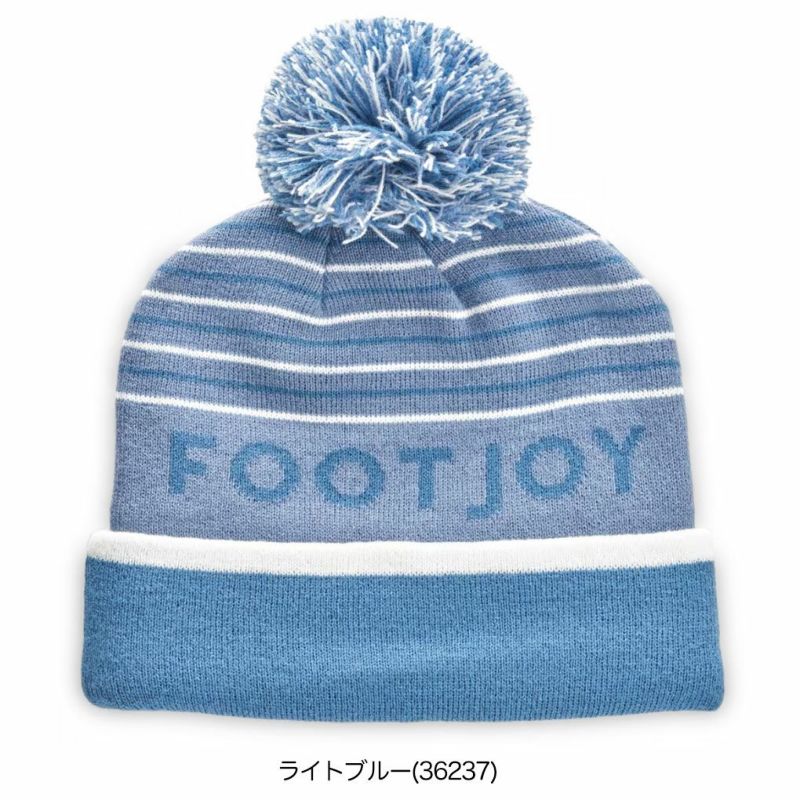 フットジョイ FJ ストライプポンポンビーニー メンズ ニット帽