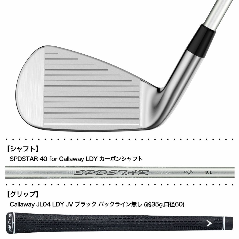 キャロウェイQUANTUMMAXFASTアイアン5本セット(7-9,PW,SW)レディース右用カーボンシャフト日本正規品2026年モデル